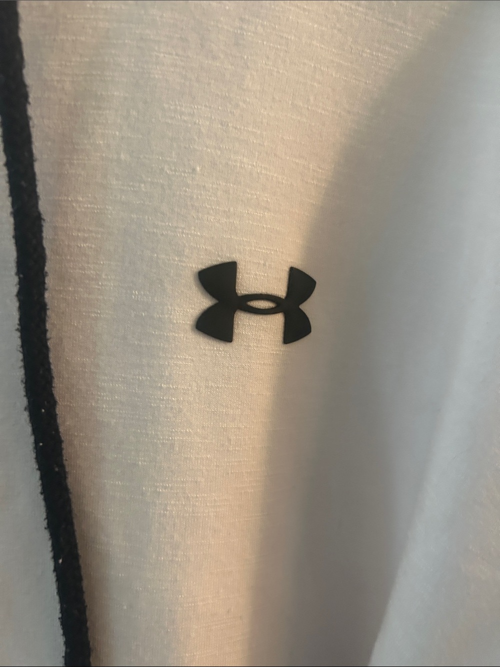 Under Armour White Hooded Women's Pullover with Black Drawcords - Picture 3 of 7